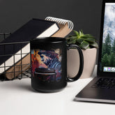 Ticklin' The Piano Black Glossy Mug - Beyond T-shirts
